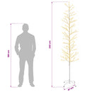 Micro-birkejuletræ Hvid 47 x 240 cm Stål 675 LED'er