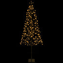LED-juletræ med lyskæde Sort 20 x 20 x 180 cm Stål 196 LED'er