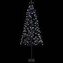LED-juletræ med lyskæde Sort 180 cm Stål 196 LED'er