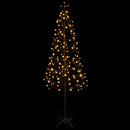 LED-juletræ med lyskæde Sort 47 x 210 cm Stål 228 LED'er