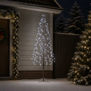 LED-juletræ med lyskæde Sort 47 x 210 cm Stål 228 LED'er