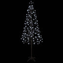 LED-juletræ med lyskæde Sort 47 x 210 cm Stål 228 LED'er