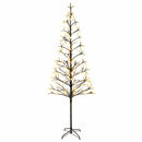 LED-juletræ med lyskæde Sort 240 cm Stål 268 LED'er