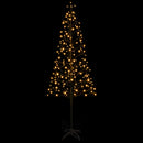 LED-juletræ med lyskæde Sort 240 cm Stål 268 LED'er
