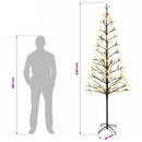 LED-juletræ med lyskæde Sort 240 cm Stål 268 LED'er