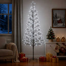 LED-juletræ med lyskæde Sort 47 x 240 cm Stål 268 LED'er