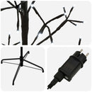 LED-juletræ med lyskæde Sort 47 x 240 cm Stål 268 LED'er