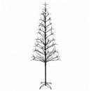 LED-juletræ med lyskæde Sort 47 x 240 cm Stål 268 LED'er