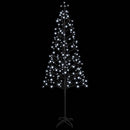 LED-juletræ med lyskæde Sort 47 x 240 cm Stål 268 LED'er