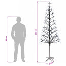 LED-juletræ med lyskæde Sort 47 x 240 cm Stål 268 LED'er