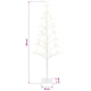 LED-juletræ med lyskæde Hvid 18 x 18 x 120 cm Stål 140 LED'er