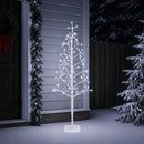 LED-juletræ med lyskæde Hvid 18 x 18 x 150 cm Stål 164 LED'er