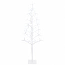 LED-juletræ med lyskæde Hvid 18 x 18 x 120 cm Stål 140 LED'er