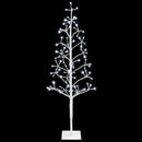 LED-juletræ med lyskæde Hvid 18 x 18 x 120 cm Stål 140 LED'er