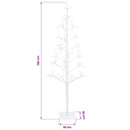 LED-juletræ med lyskæde Hvid 18 x 18 x 120 cm Stål 140 LED'er
