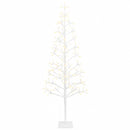 LED-juletræ med lyskæde Hvid 18 x 18 x 150 cm Stål 164 LED'er