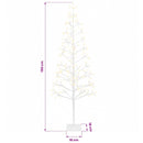 LED-juletræ med lyskæde Hvid 18 x 18 x 150 cm Stål 164 LED'er