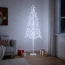 LED-juletræ med lyskæde Hvid 18 x 18 x 150 cm Stål 164 LED'er