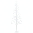 LED-juletræ med lyskæde Hvid 18 x 18 x 150 cm Stål 164 LED'er