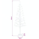 LED-juletræ med lyskæde Hvid 18 x 18 x 150 cm Stål 164 LED'er