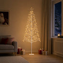 LED-juletræ med lyskæde Hvid 20 x 20 x 180 cm Stål 196 LED'er