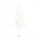 LED-juletræ med lyskæde Hvid 20 x 20 x 180 cm Stål 196 LED'er
