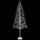 LED-juletræ med lyskæde Hvid 180 cm Stål 196 LED'er