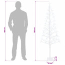 LED-juletræ med lyskæde Hvid 180 cm Stål 196 LED'er