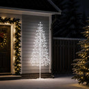 LED-juletræ med lyskæde Hvid 47 x 240 cm Stål 268 LED'er