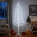 LED-juletræ med lyskæde Hvid 47 x 210 cm Stål 228 LED'er