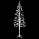 LED-juletræ med lyskæde Hvid 47 x 210 cm Stål 228 LED'er