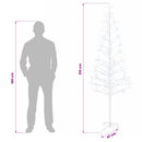 LED-juletræ med lyskæde Hvid 47 x 210 cm Stål 228 LED'er