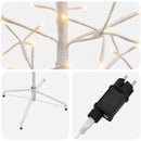 LED-juletræ med lyskæde Hvid 47 x 240 cm Stål 268 LED'er
