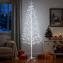 LED-juletræ med lyskæde Hvid 47 x 240 cm Stål 268 LED'er
