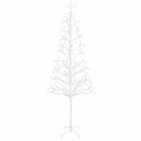 LED-juletræ med lyskæde Hvid 47 x 240 cm Stål 268 LED'er
