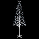 LED-juletræ med lyskæde Hvid 47 x 240 cm Stål 268 LED'er