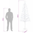LED-juletræ med lyskæde Hvid 47 x 240 cm Stål 268 LED'er