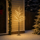 Snedækket LED-juletræ Brun 22 x 22 x 120 cm Plastik 174 LED'er