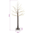 Snedækket LED-juletræ Brun 22 x 22 x 120 cm Plastik 174 LED'er