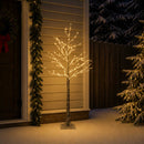 Snedækket LED-juletræ Brun 22 x 22 x 150 cm Plastik 232 LED'er