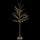 Snedækket LED-juletræ Brun 22 x 22 x 150 cm Plastik 232 LED'er