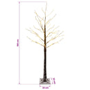 Snedækket LED-juletræ Brun 22 x 22 x 150 cm Plastik 232 LED'er