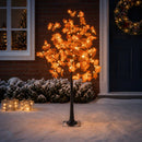 LED-lønnetræ Brun 22 x 22 x 150 cm Plastik 96 LED'er