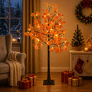 LED-lønnetræ Brun 22 x 22 x 150 cm Plastik 96 LED'er