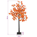 LED-lønnetræ Brun 22 x 22 x 150 cm Plastik 96 LED'er