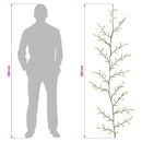 LED-pileranke til juledekoration 2 stk. Sort 180 cm Stål