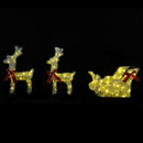 Julerensdyr med slæde 7 stk. 320 LED'er Varm hvid