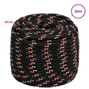 Multifunktionelt universaltov 14 mm 25 m Sort og rød PP