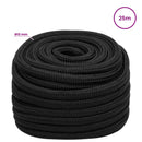 Multifunktionelt universaltov 12 mm 25 m Sort PP