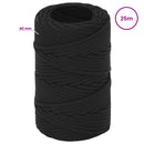 Multifunktionelt universaltov 2 mm 25 m Sort PP